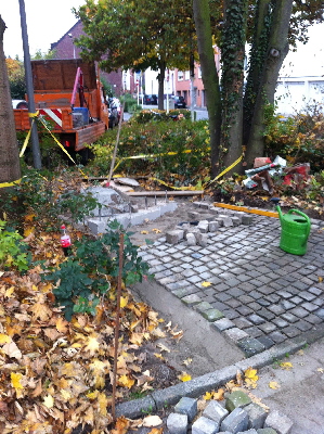 Das Pflastern beginnt!